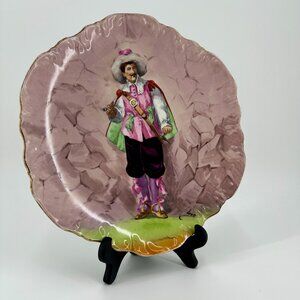 Antique Limoges Coronet 10" Hand Painted Fancy Gentleman Plate Signed Luc France
